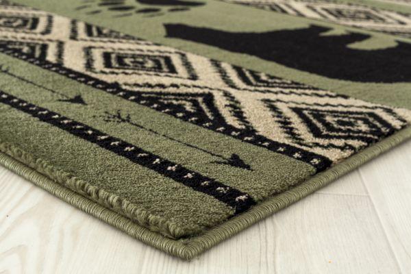Granada Green Rug Edge View | Rugs For Sale Outlet