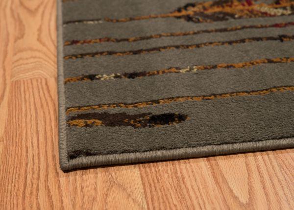 Gray Arrows Rug Edge View | The Cabin Shack