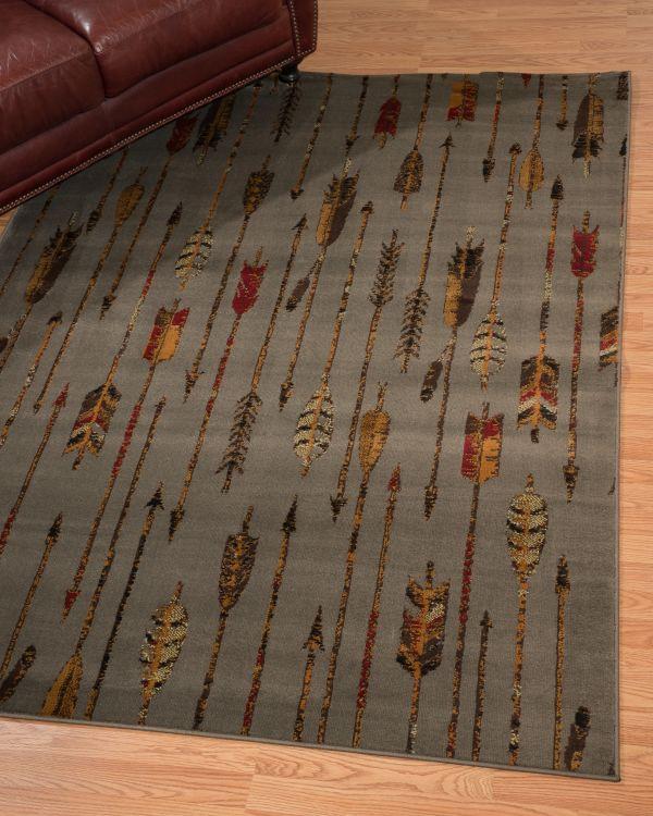 Gray Arrows Rug Room View | The Cabin Shack