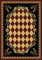 Rooster Kitchen Red Rustic Lodge Rugs | The Cabin Shack