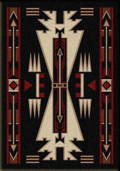 Native Arrow Black Rustic Lodge Rug 3x4 | The Cabin Shack