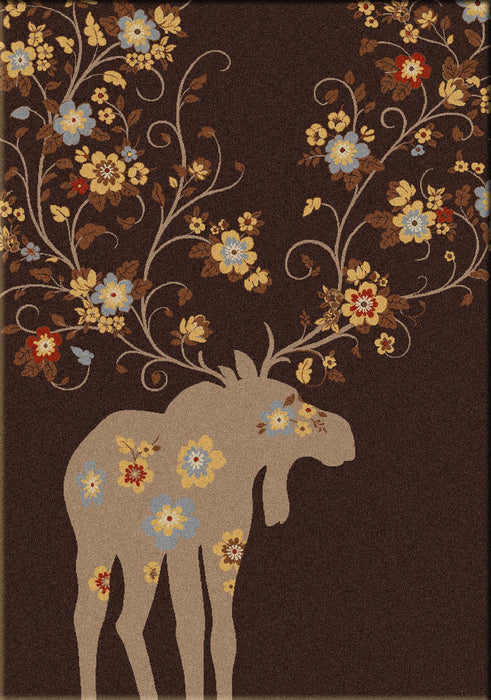 Cabin Decor - Brown Moose Retreat Lodge Rug Collection - The Cabin Shack