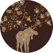 Cabin Decor - Brown Moose Retreat Lodge Rug Collection - The Cabin Shack