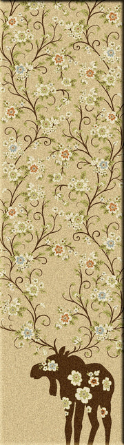 Cabin Decor - Tan Moose Retreat Lodge Rug Collection - The Cabin Shack