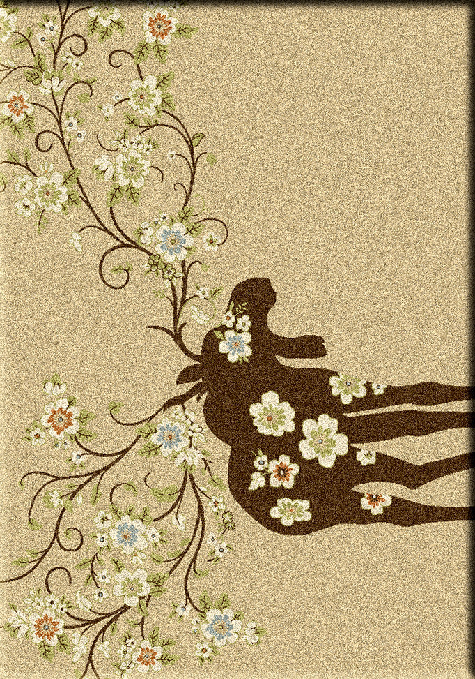 Cabin Decor - Tan Moose Retreat Lodge Rug Collection - The Cabin Shack