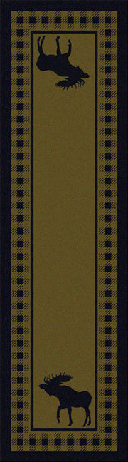 Cabin Decor - Green Moose Retreat Lodge Rug Collection - The Cabin Shack