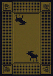 Cabin Decor - Green Moose Retreat Lodge Rug Collection - The Cabin Shack