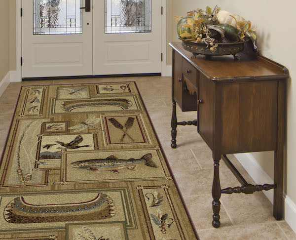 Glacier Lake Rustic Lodge Rug Runner | The Cabin Shack