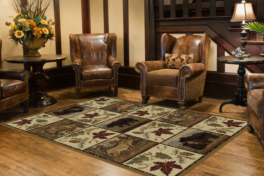 Denali Retreat Rustic Lodge Rug Collection | The Cabin Shack