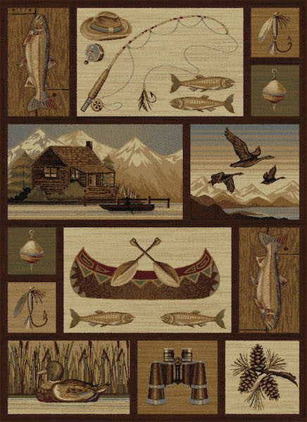 Shadow Mountain Lake Rustic Lodge Rugs | The Cabin Shack