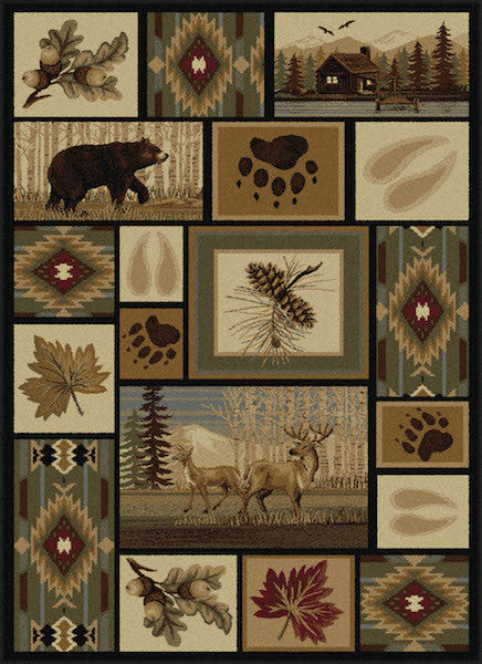 Fall River Rustic Lodge Rug Collection | The Cabin Shack