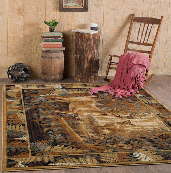 Deer Mates Rustic Lodge Rug Collection 2 | The Cabin Shack