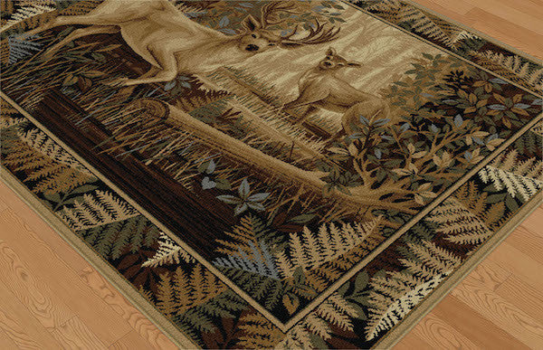 Deer Mates Rustic Lodge Rug Collection 3 | The Cabin Shack