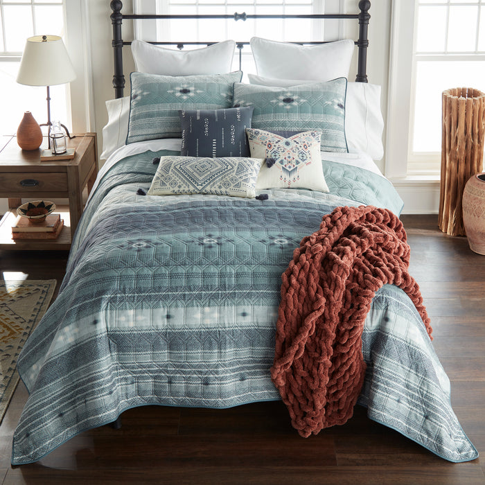 Ocean Blue Heritage Pattern Comforter Set | The Cabin Shack