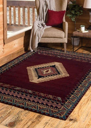 Phoenix Burgundy Rug | The Cabin Shack