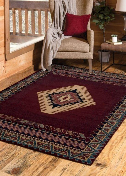 Phoenix Burgundy Rug | The Cabin Shack