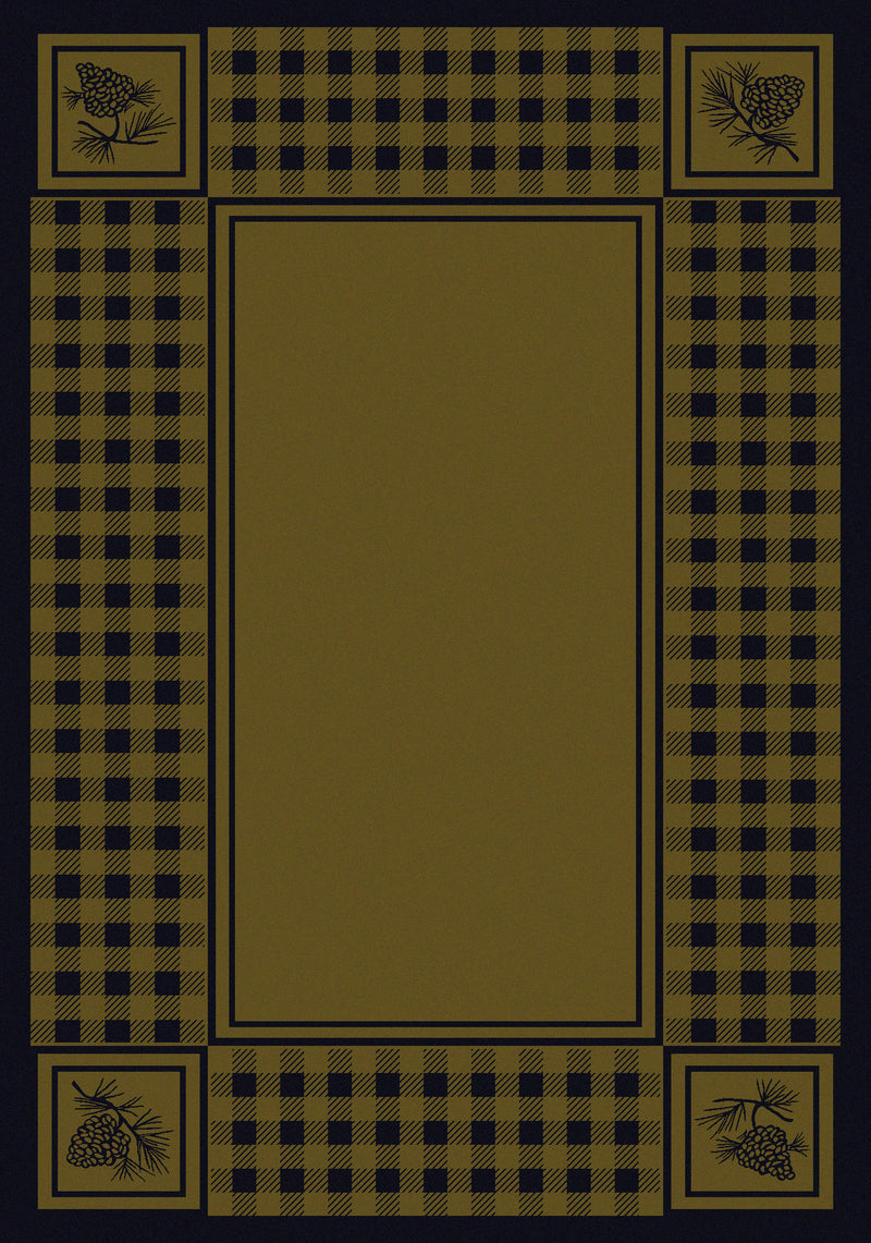 Cabin Decor - Green Pinecone Retreat Lodge Rug Collection - The Cabin Shack