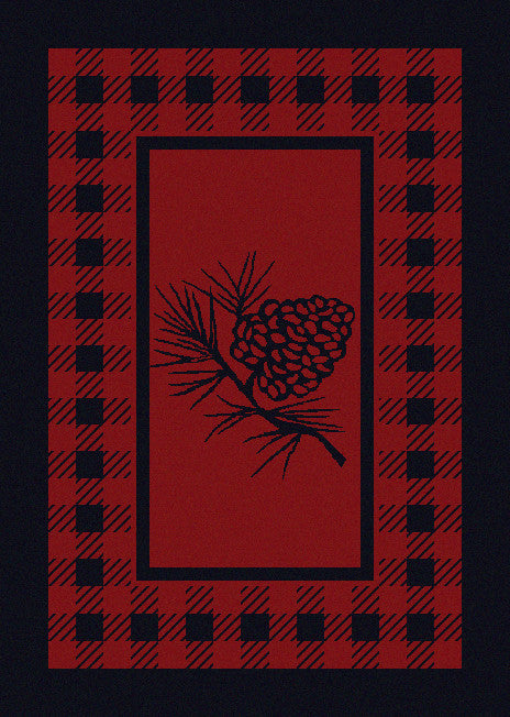 Cabin Decor - Red Pinecone Retreat Lodge Rug Collection - The Cabin Shack