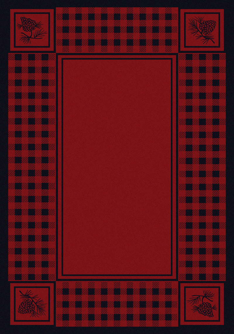Cabin Decor - Red Pinecone Retreat Lodge Rug Collection - The Cabin Shack