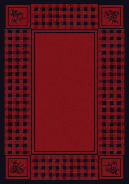 Cabin Decor - Red Pinecone Retreat Lodge Rug Collection - The Cabin Shack