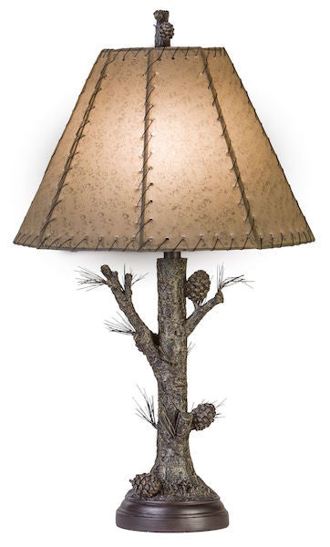Pinecone Table Lamp for Rustic Decor | The Cabin Shack