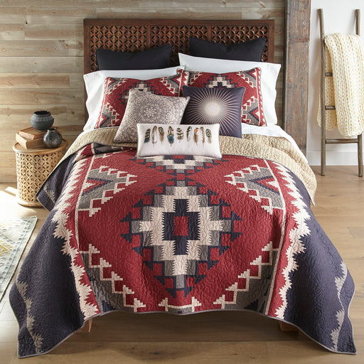 Red Chase Heritage Pattern Comforter Set | The Cabin Shack