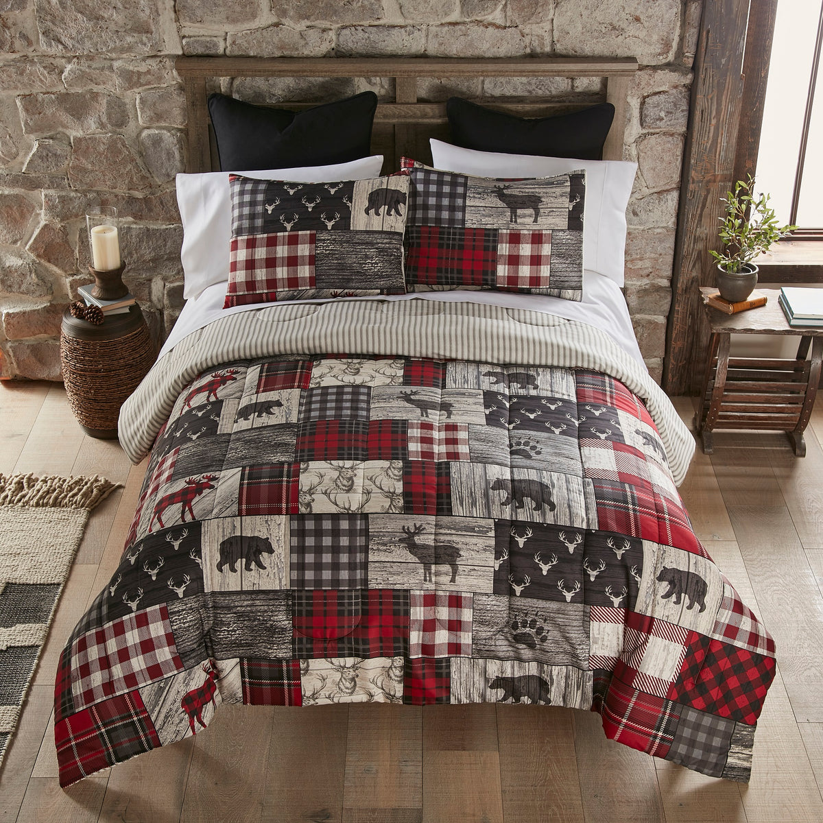 Redwood Wildlife Plaid Comforter Set The Cabin Shack