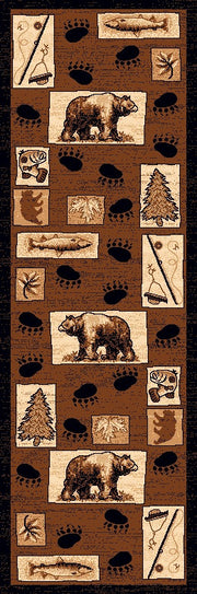 Bear Tracks Rug Runner | The Cabin Shack