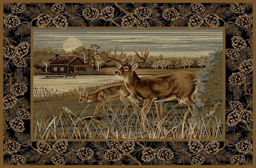 Deer Pine Lake Rustic Lodge Rug Collection | The Cabin Shack
