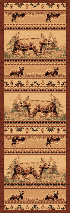 Grizzly Hunt Rug Runner | The Cabin Shack
