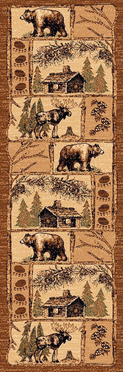 Life at the Cabin Rustic Lodge Rug Runner | The Cabin Shack