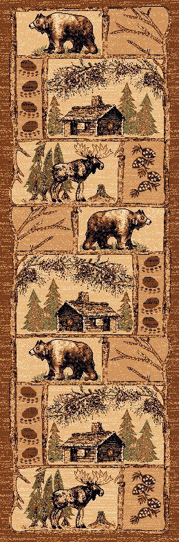 Life at the Cabin Rustic Lodge Rug Runner | The Cabin Shack