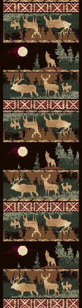 Night Vision Rustic Lodge Rug Runner | The Cabin Shack
