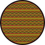 Southwestern Braid Rustic Lodge Rug Round | The Cabin Shack