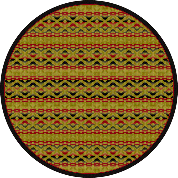 Southwestern Braid Rustic Lodge Rug Round | The Cabin Shack