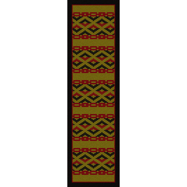 Southwestern Braid Rustic Lodge Rug Runner | The Cabin Shack