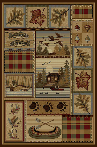 Sunrise Lake Rustic Lodge Rug Collection | The Cabin Shack