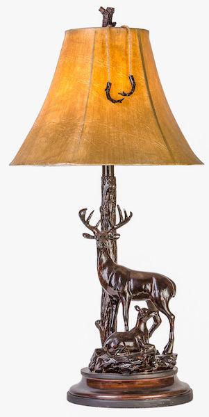 Buck and Doe Table Lamp for Rustic Decor The Cabin Shack