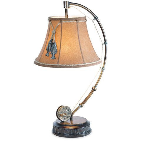 Gone Fishin' Table Lamp for Rustic Decor | The Cabin Shack