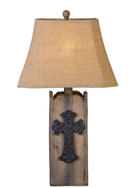 Rustic Cross Table Lamp for Rustic Decor | The Cabin Shack