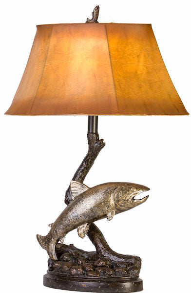 Trout Table Lamp for Rustic Decor | The Cabin Shack