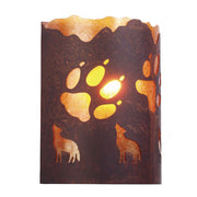 Rustic Wall Sconce | A Wolf Was Here | The Cabin Shack 