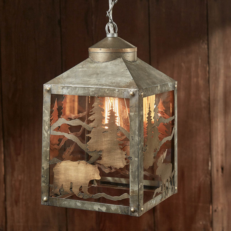 Silhouette Bear Pendant Light | The Cabin Shack 