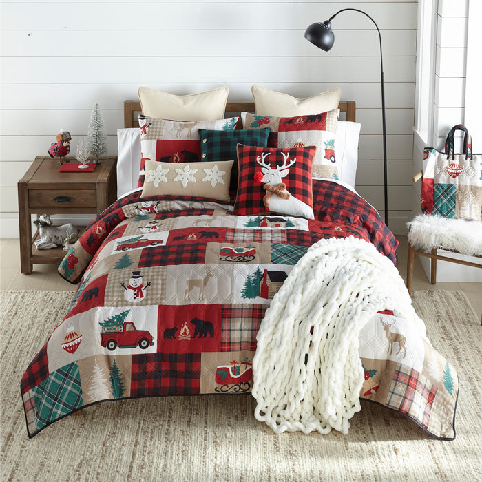 The Snowy Christmas Santa Comforter Set | The Cabin Shack