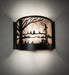 Textured Black Silver Mica White Willow Pond Wall Sconce | The Cabin Shack