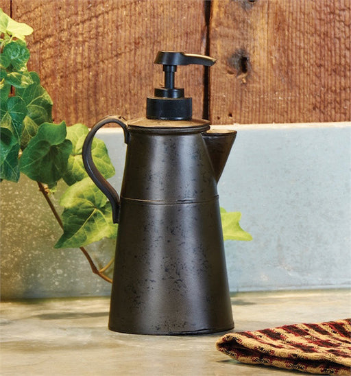 Tin Coffee Pot Dispenser | Rustic Bathroom | The Cabin Shack