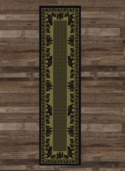 Bear Meadows Green Runner Rug | The Cabin Shack