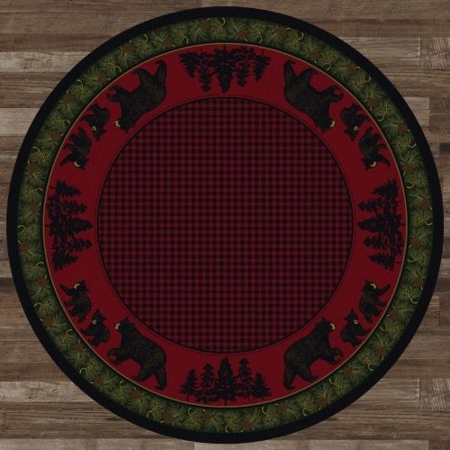 Bear Meadows Multi Round Rug | The Cabin Shack