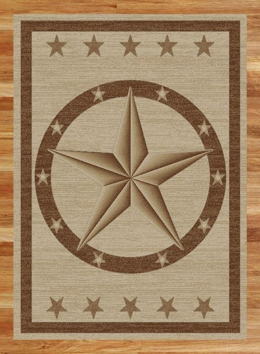Rustic Star Rugs Entry Rug Beige Star Rug | The Cabin Shack