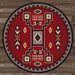 Crow Wing Red Rug Round | The Cabin Shack